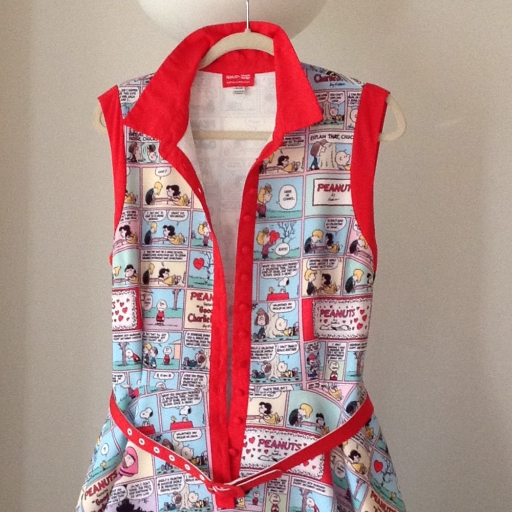 🔴 Peanuts - Unique Vintage 'Bethany' Swing Dress - Picture 5 of 9